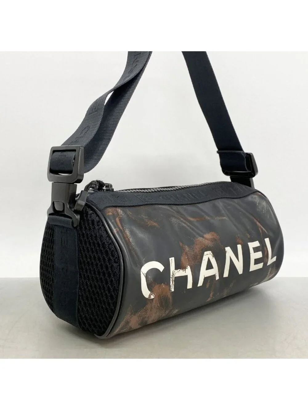 Chanel Shoulder Bag Sports Rubber Black